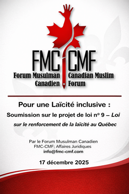 Pour une laïcité inclusive; Mémoire sur le projet de loi n° 9, Assemblée nationale du Québec